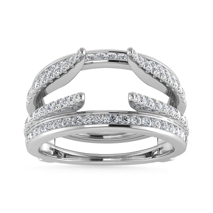 Diamond 1/3 Ct.Tw. Guard Ring in 10K White Gold