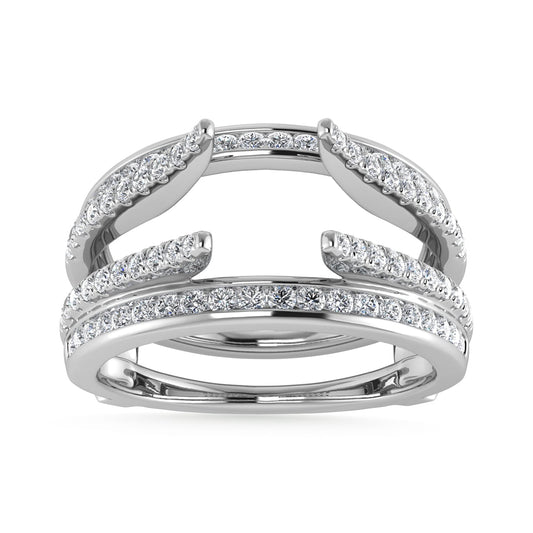 Diamond 1/3 Ct.Tw. Guard Ring in 10K White Gold
