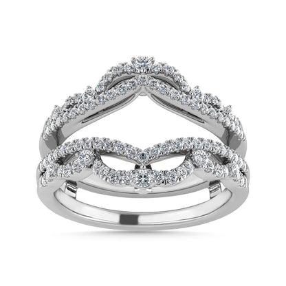 Diamond 1/3 Ct.Tw. Guard Ring in 14K White Gold