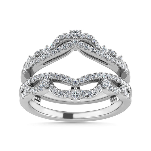 Diamond 1/3 Ct.Tw. Guard Ring in 14K White Gold