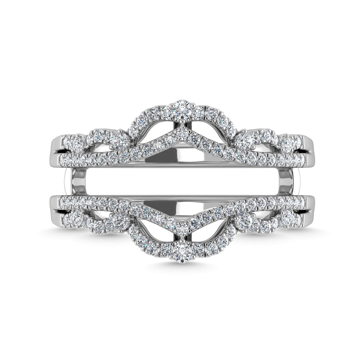 Diamond 1/3 Ct.Tw. Guard Ring in 14K White Gold