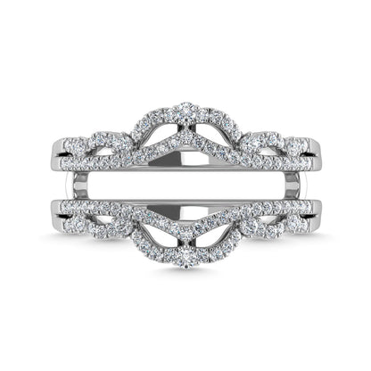 Diamond 1/3 Ct.Tw. Guard Ring in 14K White Gold