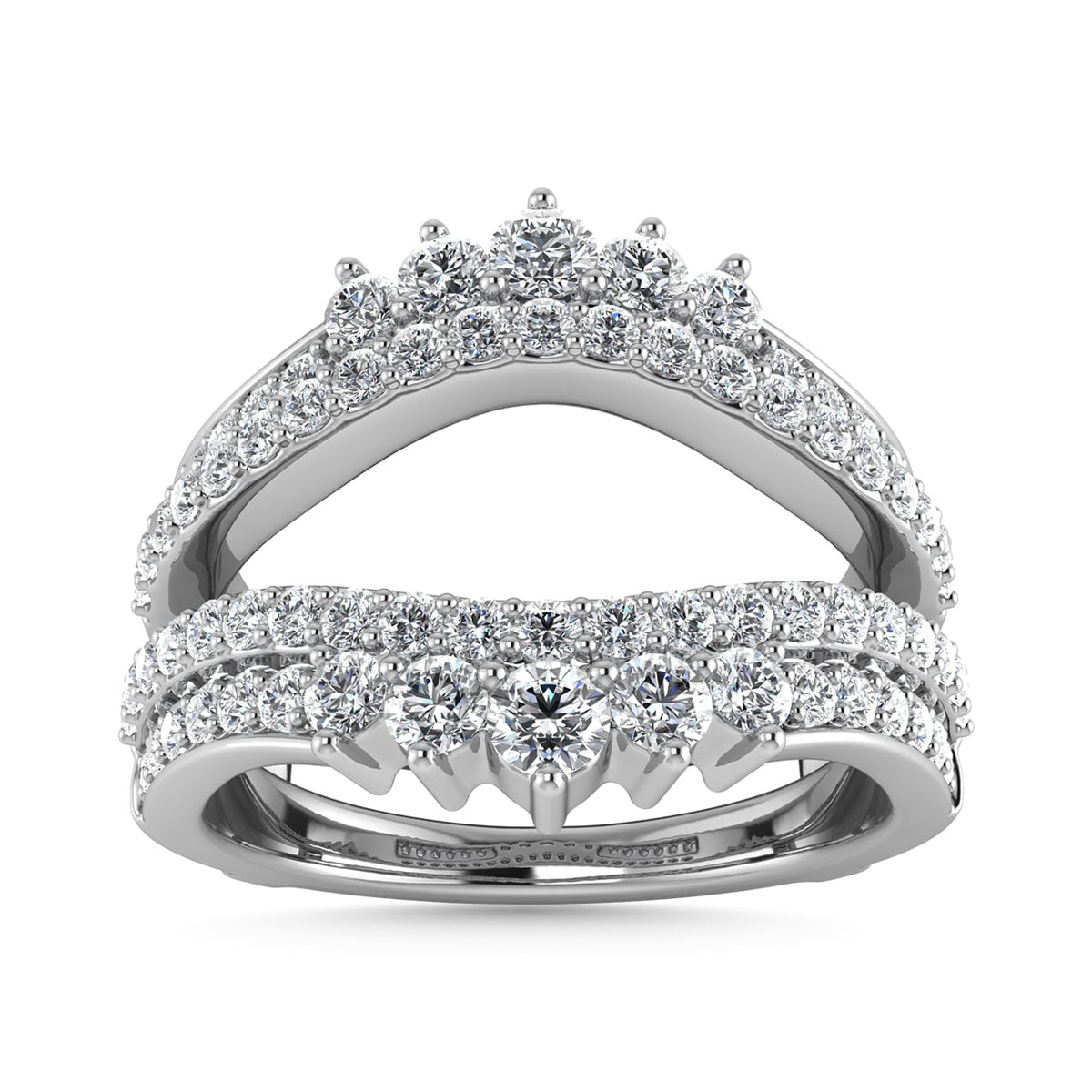 Diamond 1 Ct.Tw. Guard Ring in 14K White Gold