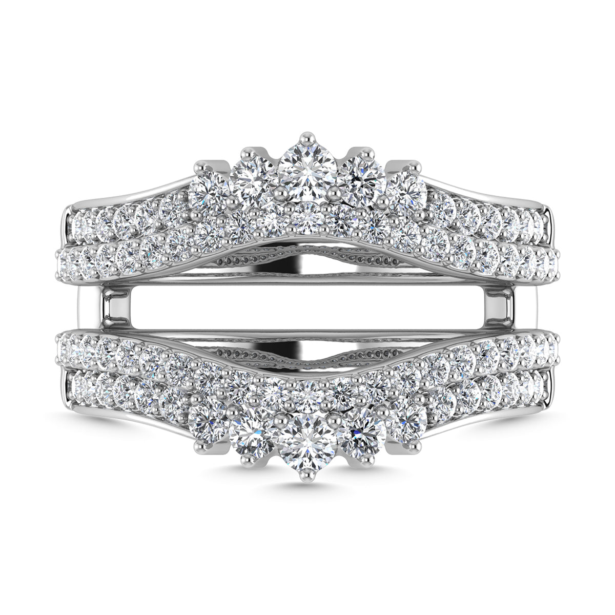 Diamond 1 Ct.Tw. Guard Ring in 14K White Gold