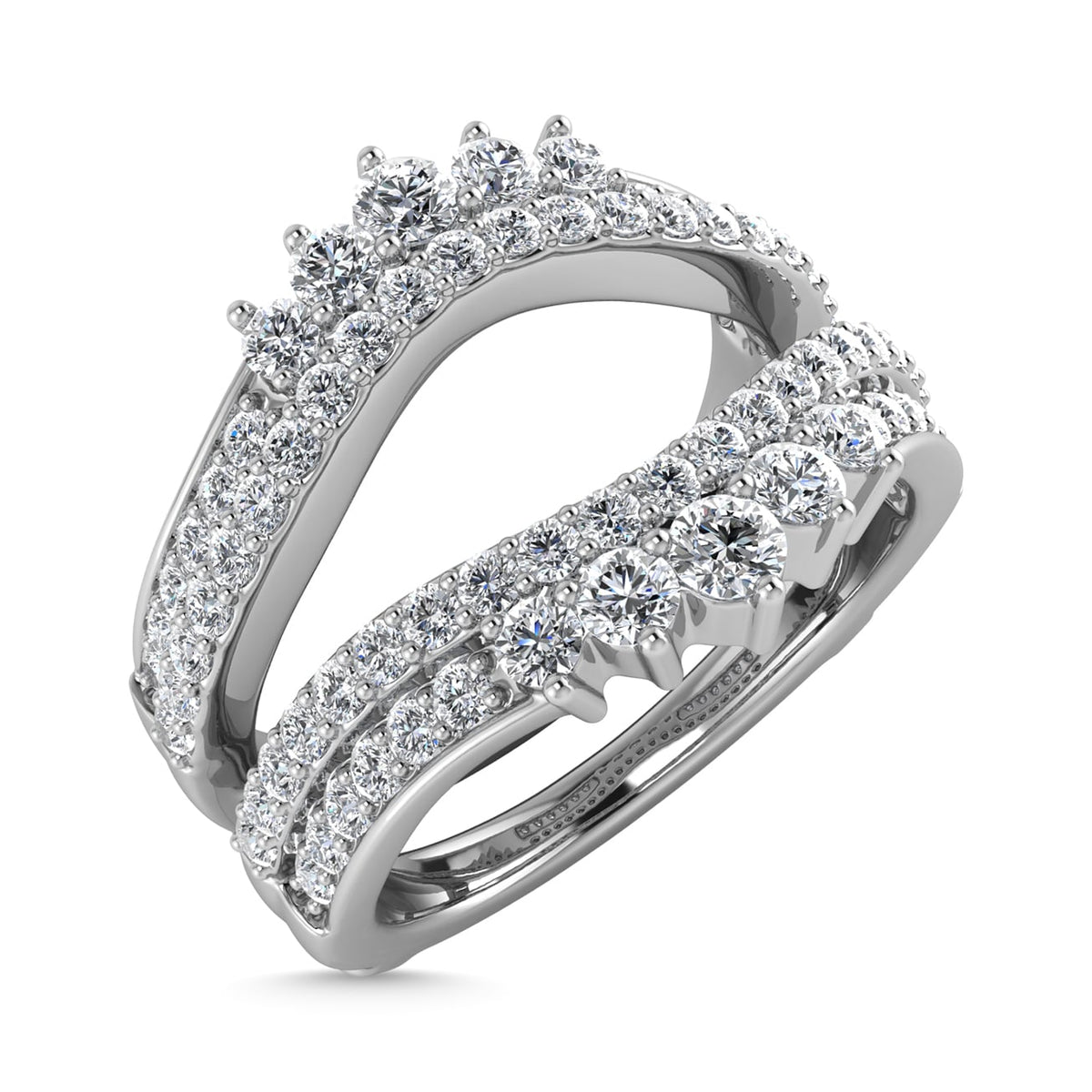 Diamond 1 Ct.Tw. Guard Ring in 14K White Gold