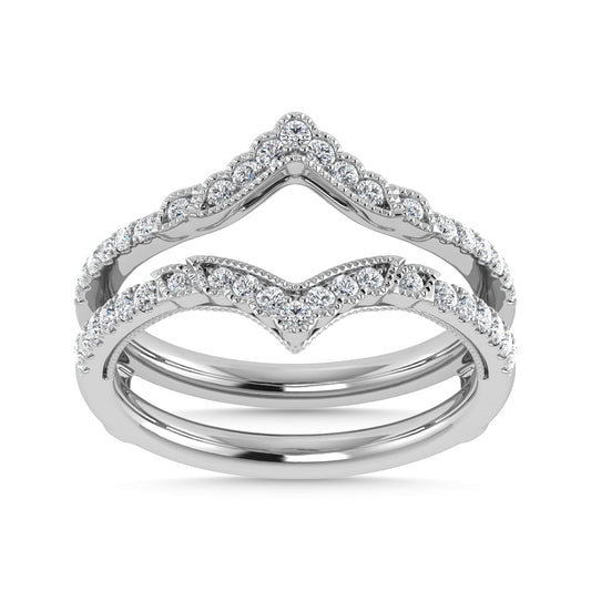Diamond 3/8 Ct.Tw. Guard Ring in 14K White Gold