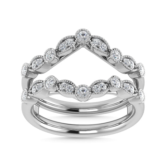 Diamond 3/8 Ct.Tw. Guard Ring in 14K White Gold
