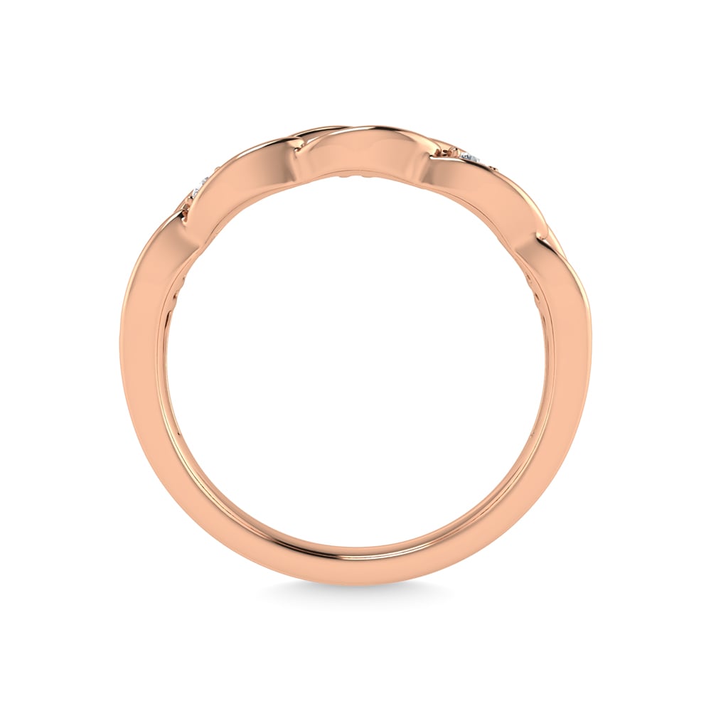 10K Rose Gold Diamond 1/5 Ct.Tw. Stackable Ring
