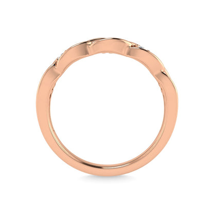 10K Rose Gold Diamond 1/5 Ct.Tw. Stackable Ring