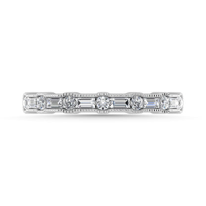 Diamond 1/4 Ct.Tw. Ladies Wedding Band in 14K White Gold