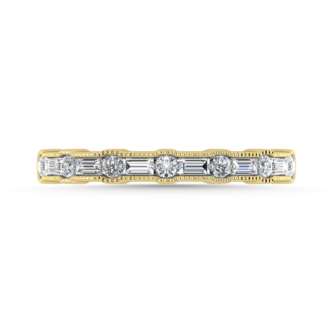 Diamond 1/4 Ct.Tw. Ladies Wedding Band in 14K Yellow Gold