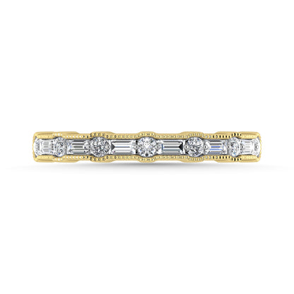 Diamond 1/4 Ct.Tw. Ladies Wedding Band in 14K Yellow Gold