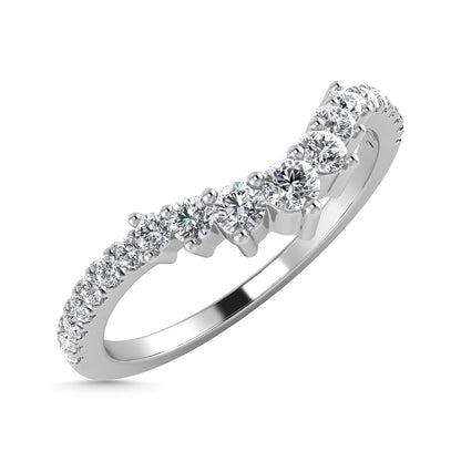 Diamond 1/4 Ct.Tw. Chevron Band in 14K White Gold