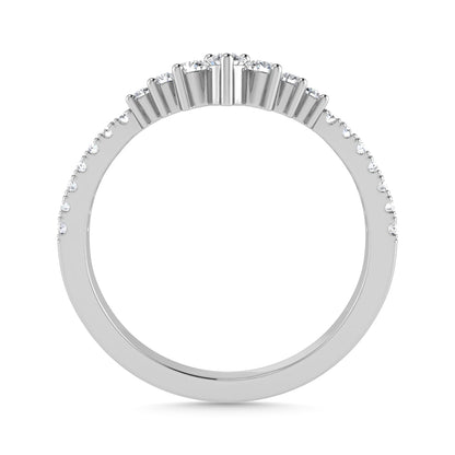 Diamond 1/4 Ct.Tw. Chevron Band in 14K White Gold