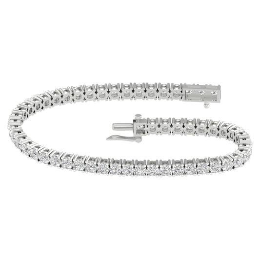 14K 5.00CT Certified Lab Grown Diamond Bracelet ( IGI Certified )
