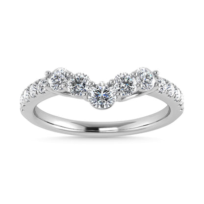 Diamond 1/2 Ct.Tw. Chevron Band in 14K White Gold