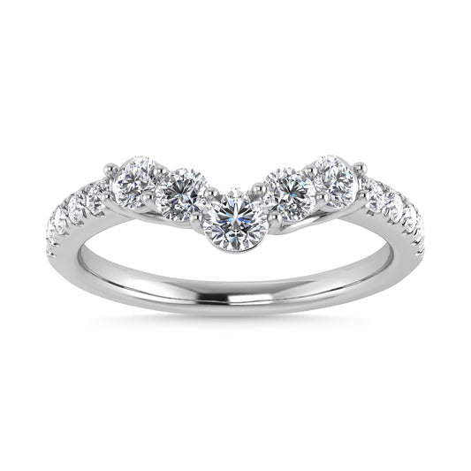 Diamond 1/2 Ct.Tw. Chevron Band in 14K White Gold