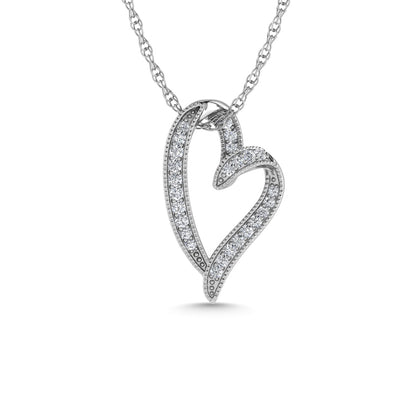 Diamond 1/6 Ct.Tw. Heart Pendant in 10K White Gold