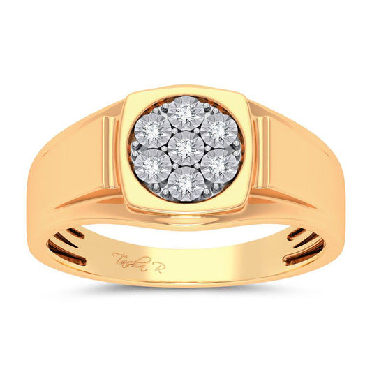 10K 0.13ct Diamond Mens Ring