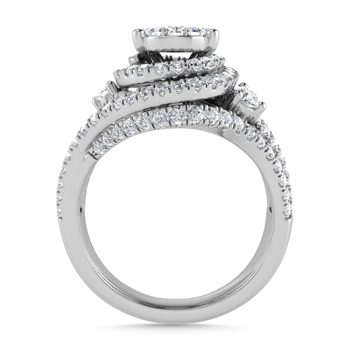 Diamond 1 5/8 Ct.Tw. Engagement Ring in 14K White Gold