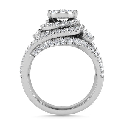 Diamond 1 5/8 Ct.Tw. Engagement Ring in 14K White Gold