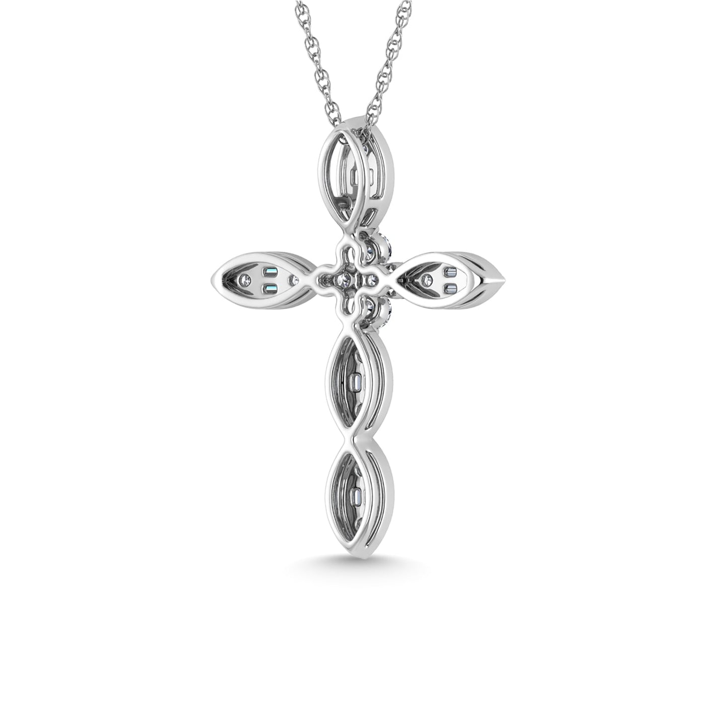 Diamond 3/8 Ct.Tw. Cross Pendant in 14K White Gold