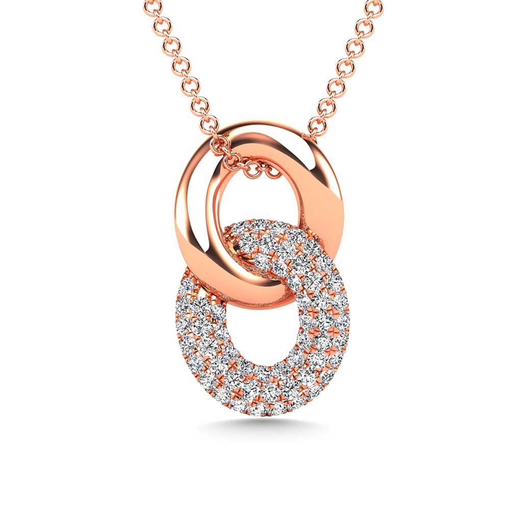 Diamond 1/5 Ct.Tw. Fashion Pendant in 10K Rose Gold
