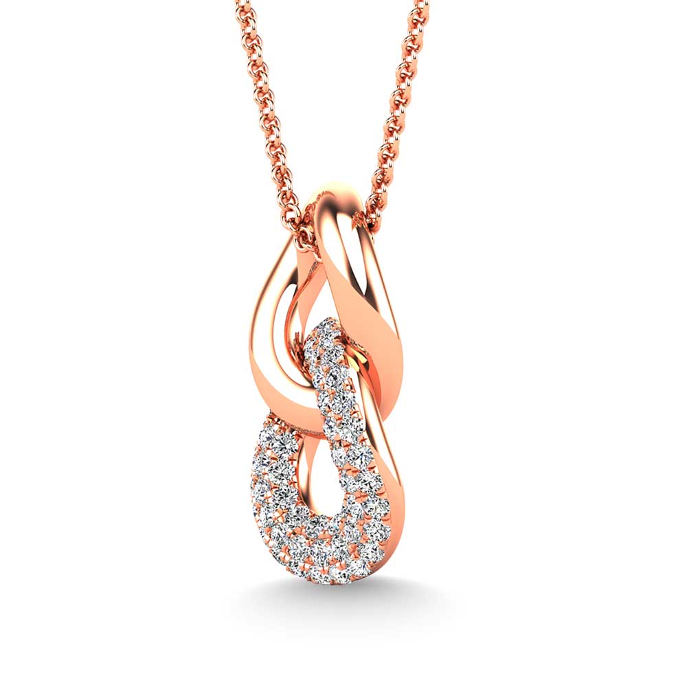 Diamond 1/5 Ct.Tw. Fashion Pendant in 10K Rose Gold