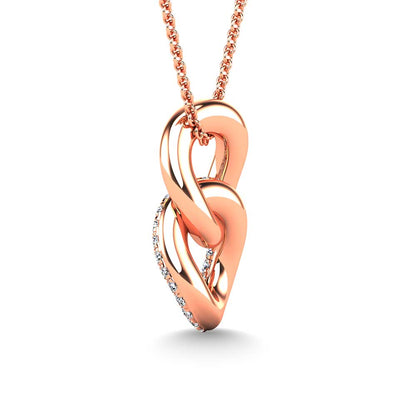 Diamond 1/5 Ct.Tw. Fashion Pendant in 10K Rose Gold