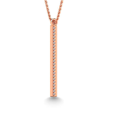 Diamond 1/20 Ct.Tw. Bar Pendant in 10K Rose Gold