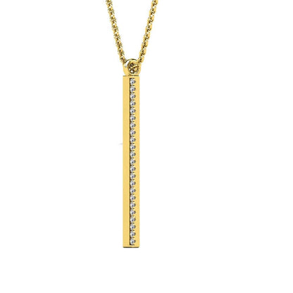 Diamond 1/20 Ct.Tw. Bar Pendant in 10K Yellow Gold