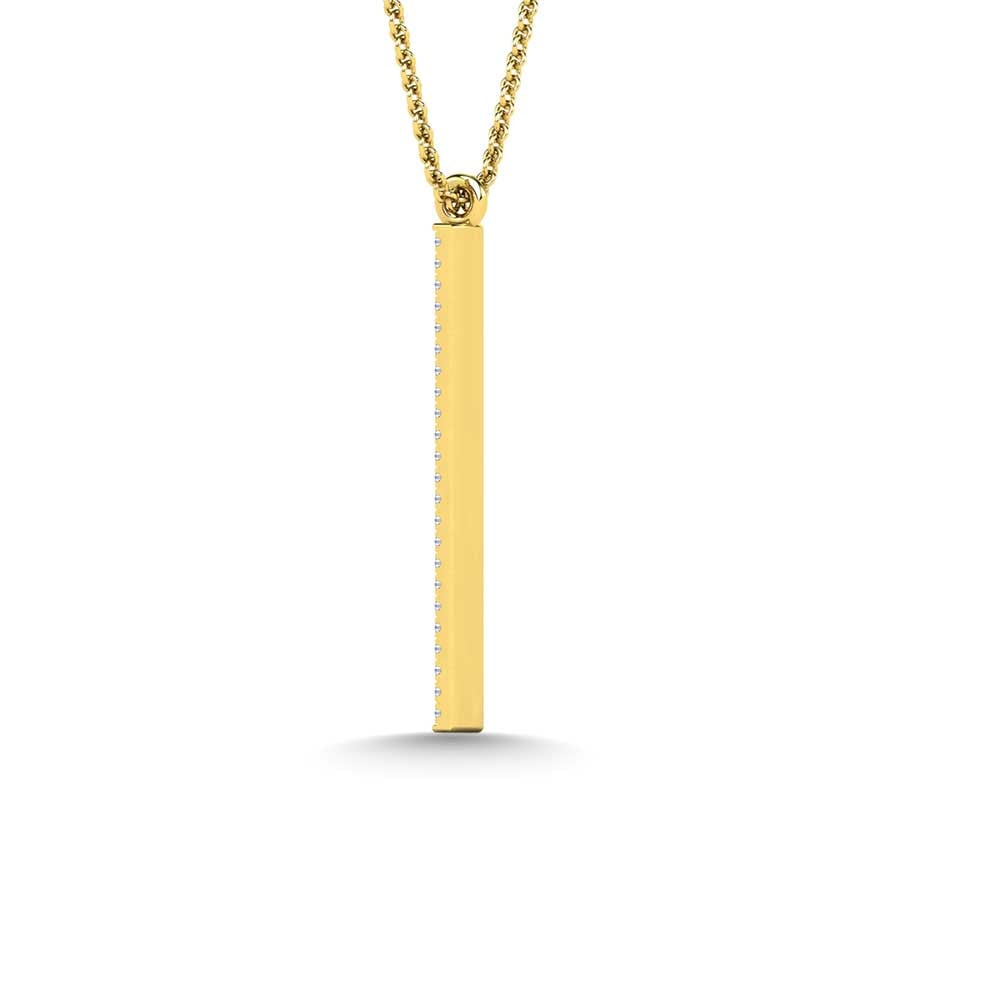 Diamond 1/20 Ct.Tw. Bar Pendant in 10K Yellow Gold