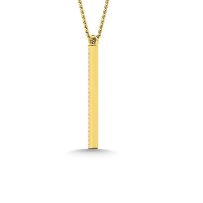 Diamond 1/20 Ct.Tw. Bar Pendant in 10K Yellow Gold