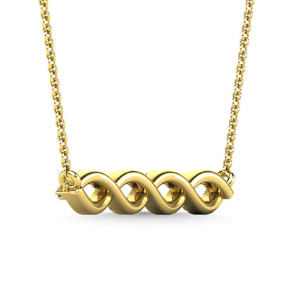 10K Yellow Gold Diamond 1/10 Ct.Tw. Fashion Necklace