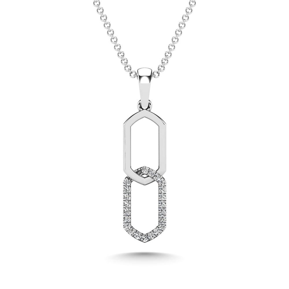10K White Gold Diamond 1/20 Ct.Tw. Fashion Pendant