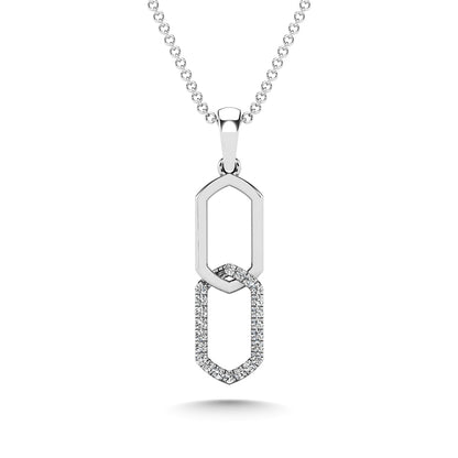 10K White Gold Diamond 1/20 Ct.Tw. Fashion Pendant