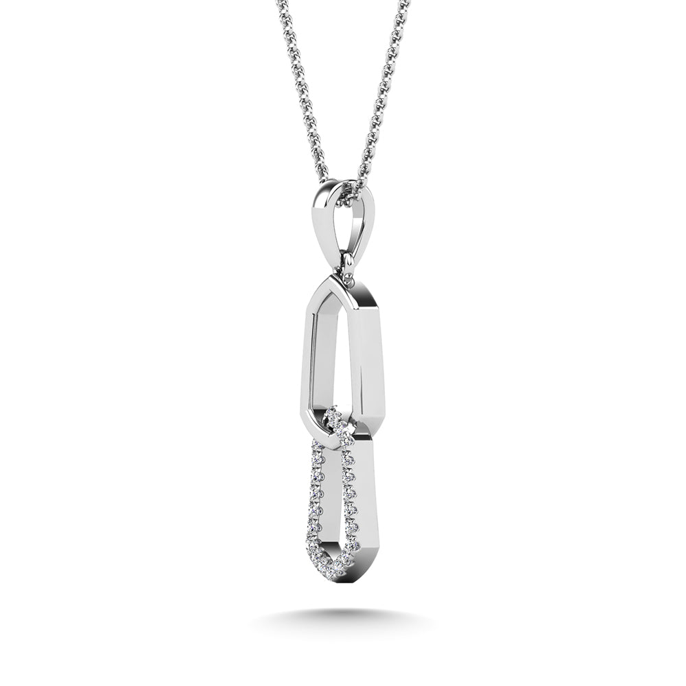 10K White Gold Diamond 1/20 Ct.Tw. Fashion Pendant