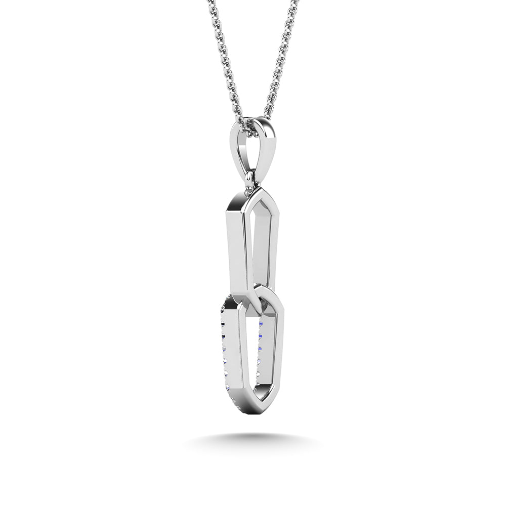 10K White Gold Diamond 1/20 Ct.Tw. Fashion Pendant