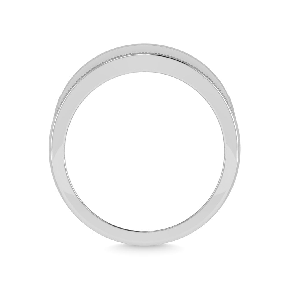 Diamond 1/4 Ct.Tw. Channel Set Men?s Band in 10K White Gold