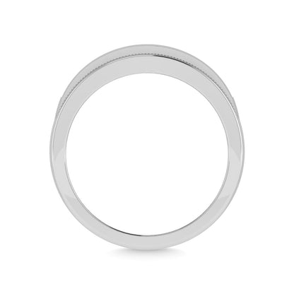 Diamond 1/4 Ct.Tw. Channel Set Men?s Band in 10K White Gold