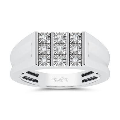 10K 0.15ct Diamond Mens Ring