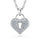 10K White Gold Diamond 1 Ct.Tw. Heart Pendant