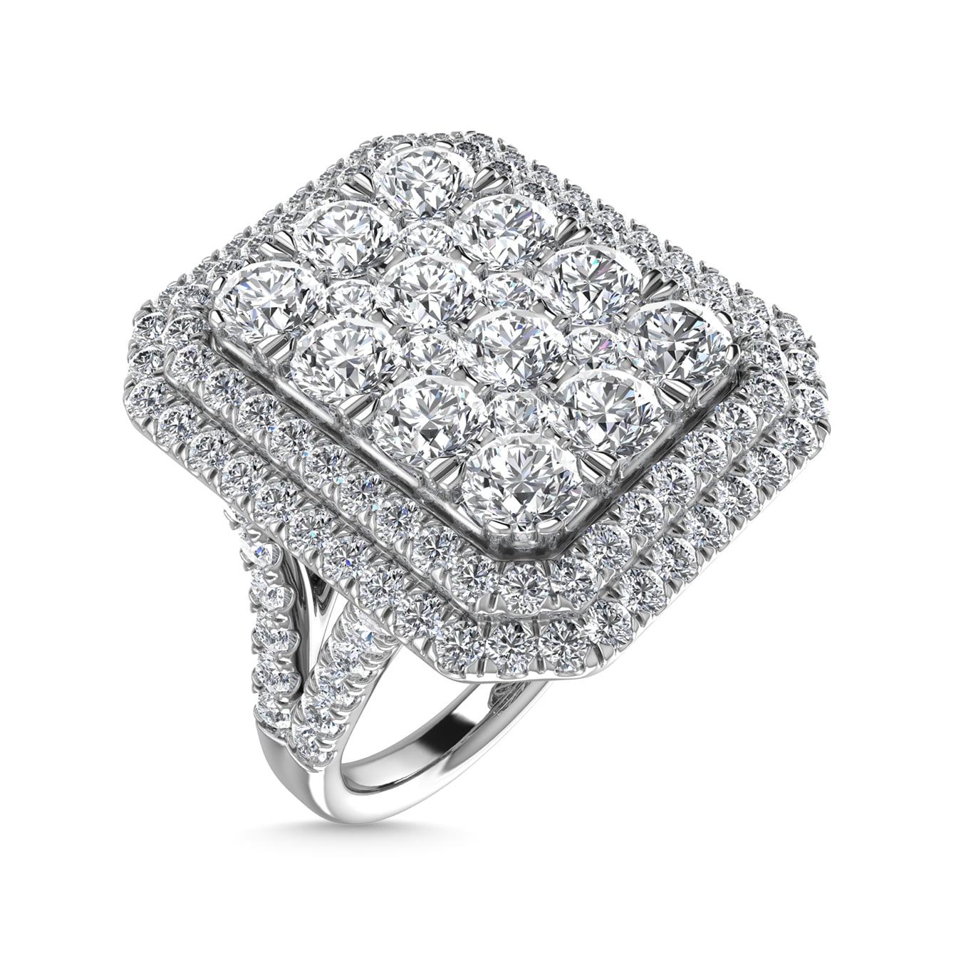 Diamond 3 Ct.Tw. Engagement Ring in 14K White Gold