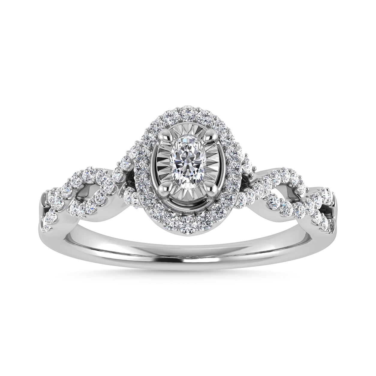 Diamond 1/2 Ct.Tw. Engagement Ring in 14K White Gold