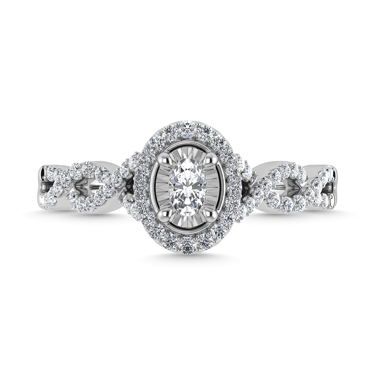 Diamond 1/2 Ct.Tw. Engagement Ring in 14K White Gold