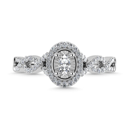 Diamond 1/2 Ct.Tw. Engagement Ring in 14K White Gold