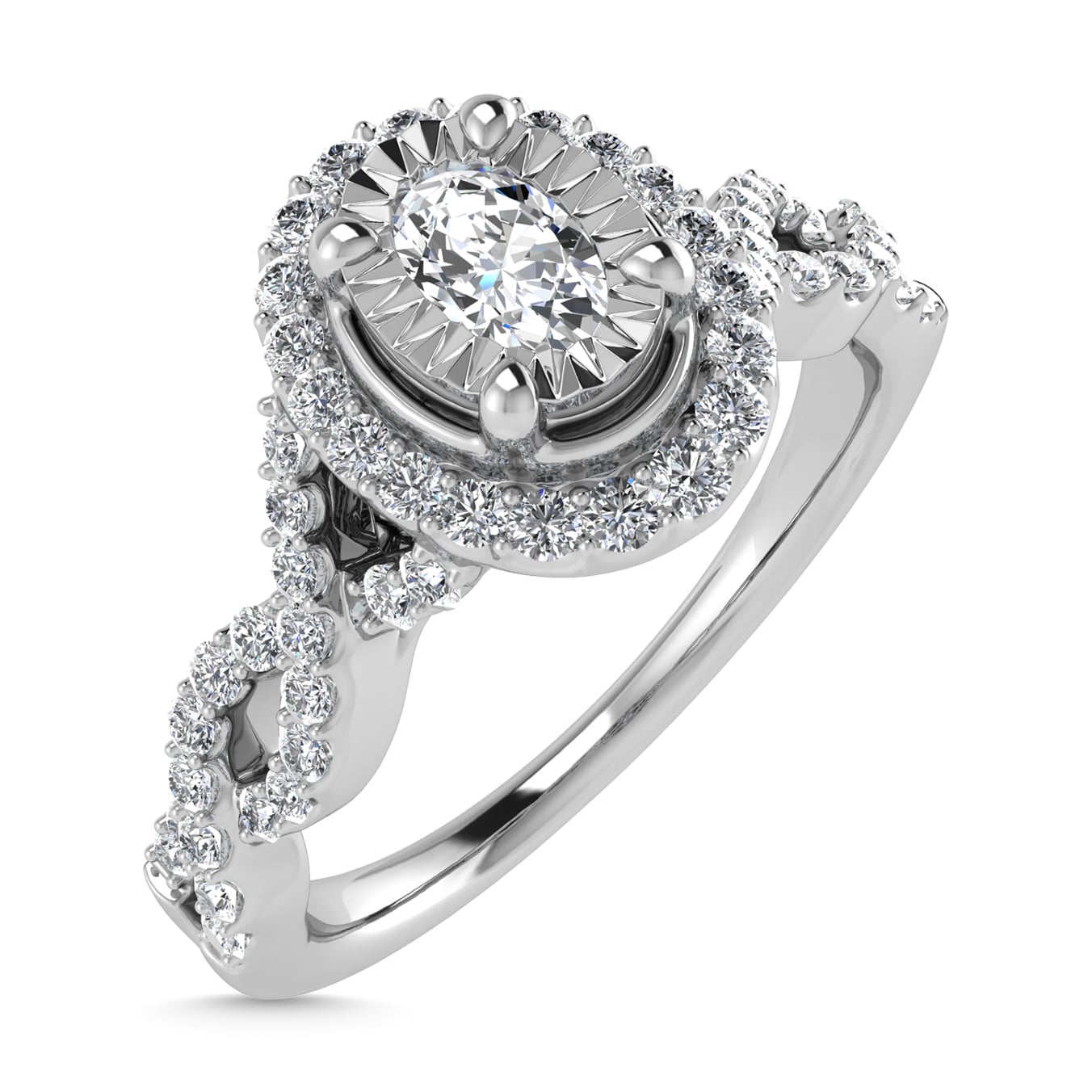 Diamond 1/2 Ct.Tw. Engagement Ring in 14K White Gold