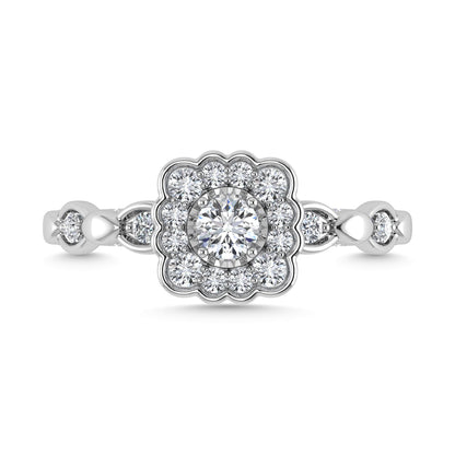 Diamond 5/8 Ct.Tw. Engagement Ring in 14K White Gold