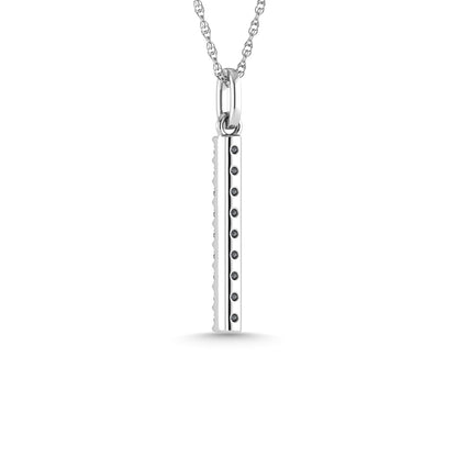 Diamond 1/5 Ct.Tw. Bar Pendant in 10K White Gold
