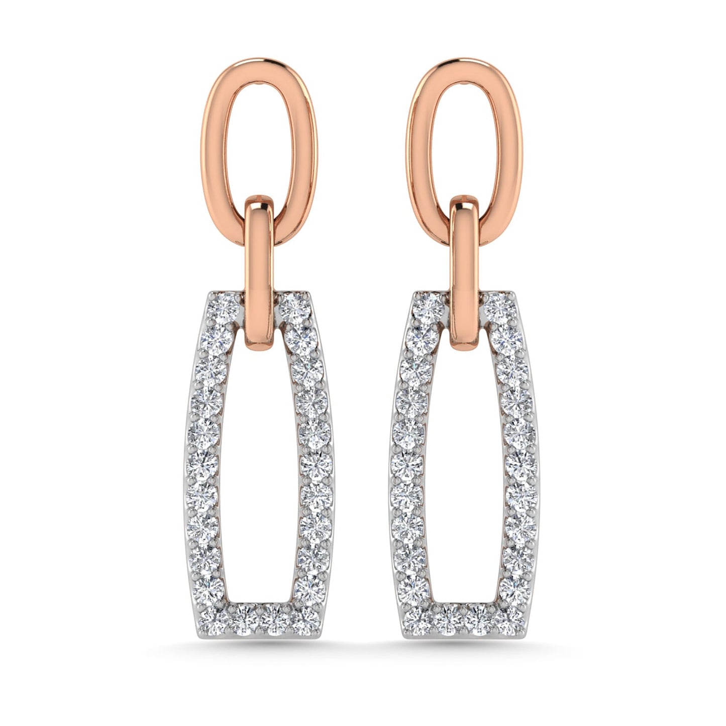 Diamond 1/4 Ct.Tw. Fashion Earrings in 10K Rose Gold